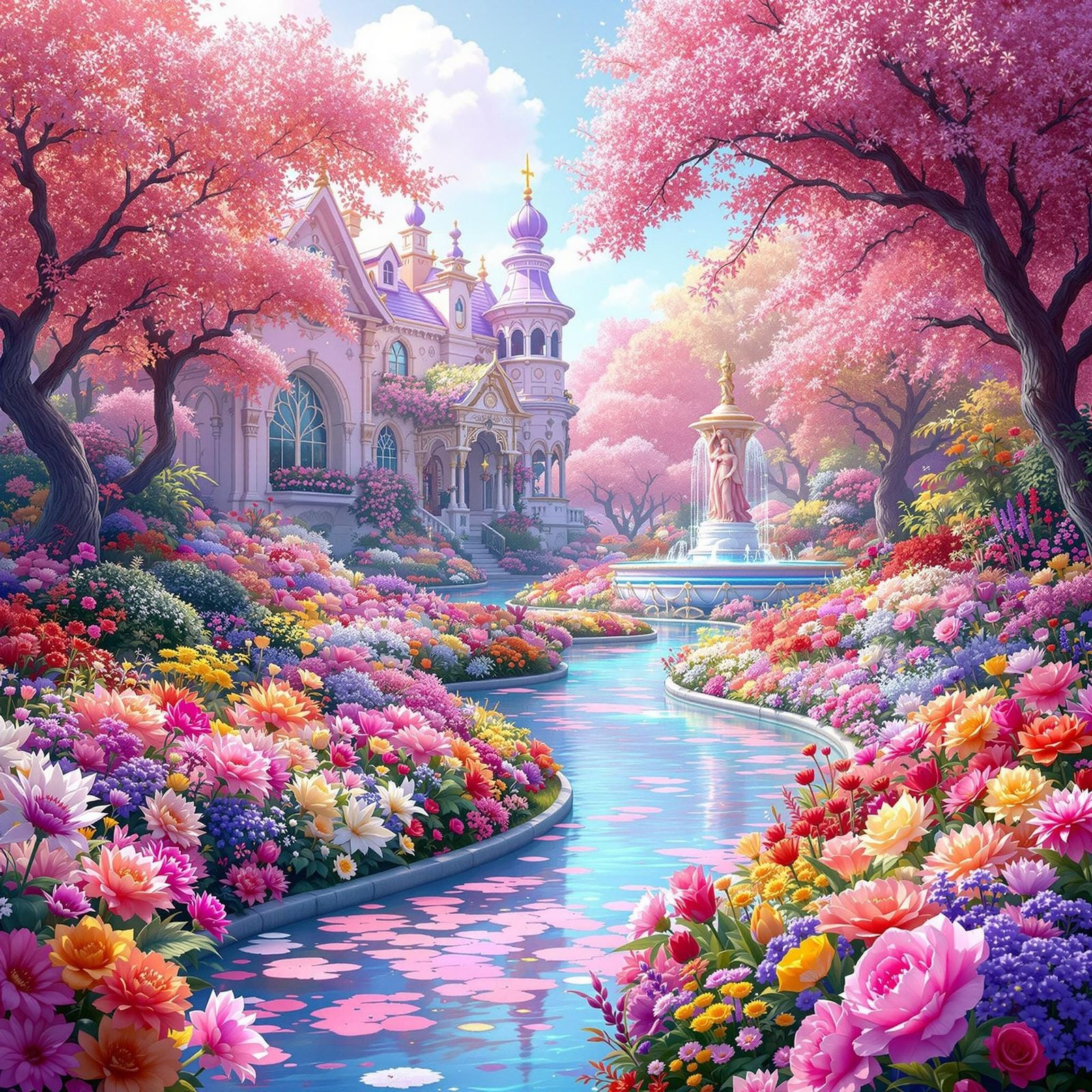 Surreal Candyland Paradise in Vibrant Colors