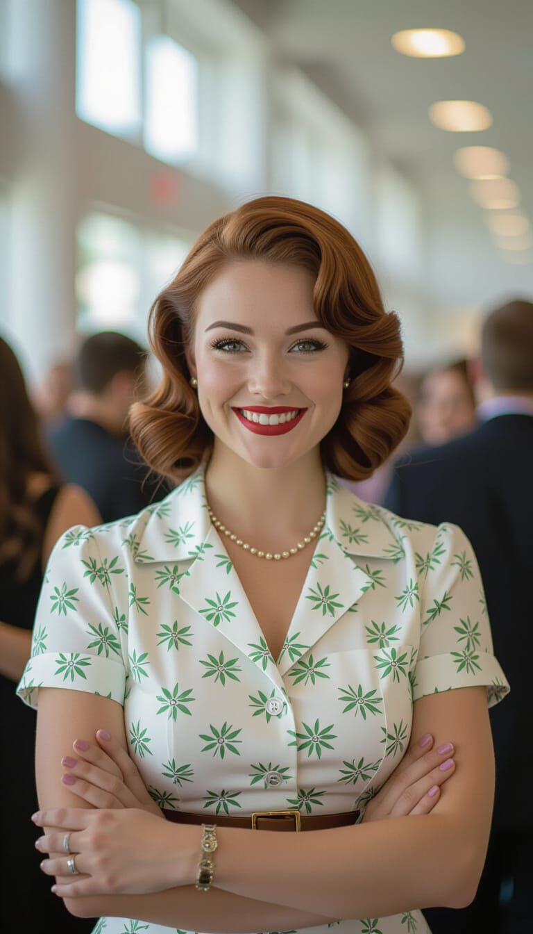 Retro Woman Cosplaying Fantasy Character