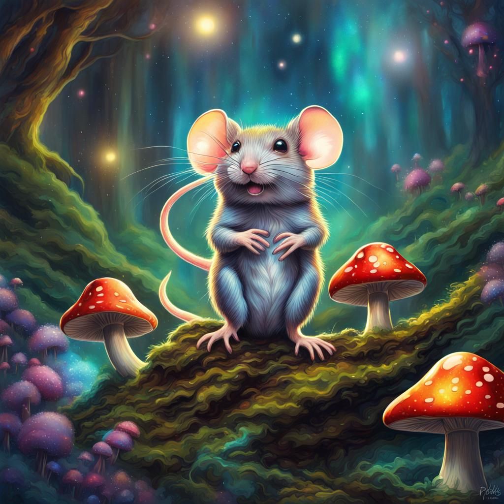Cute Mouse in Enchanted Forest, Splash Art