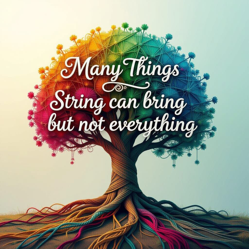 Vibrant String Tree: Fantasy Concept Art