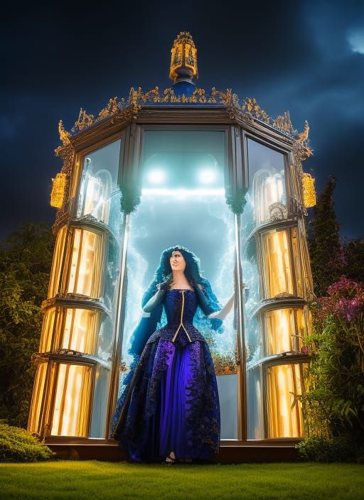 Electric Witch in Rococo Baroque Style