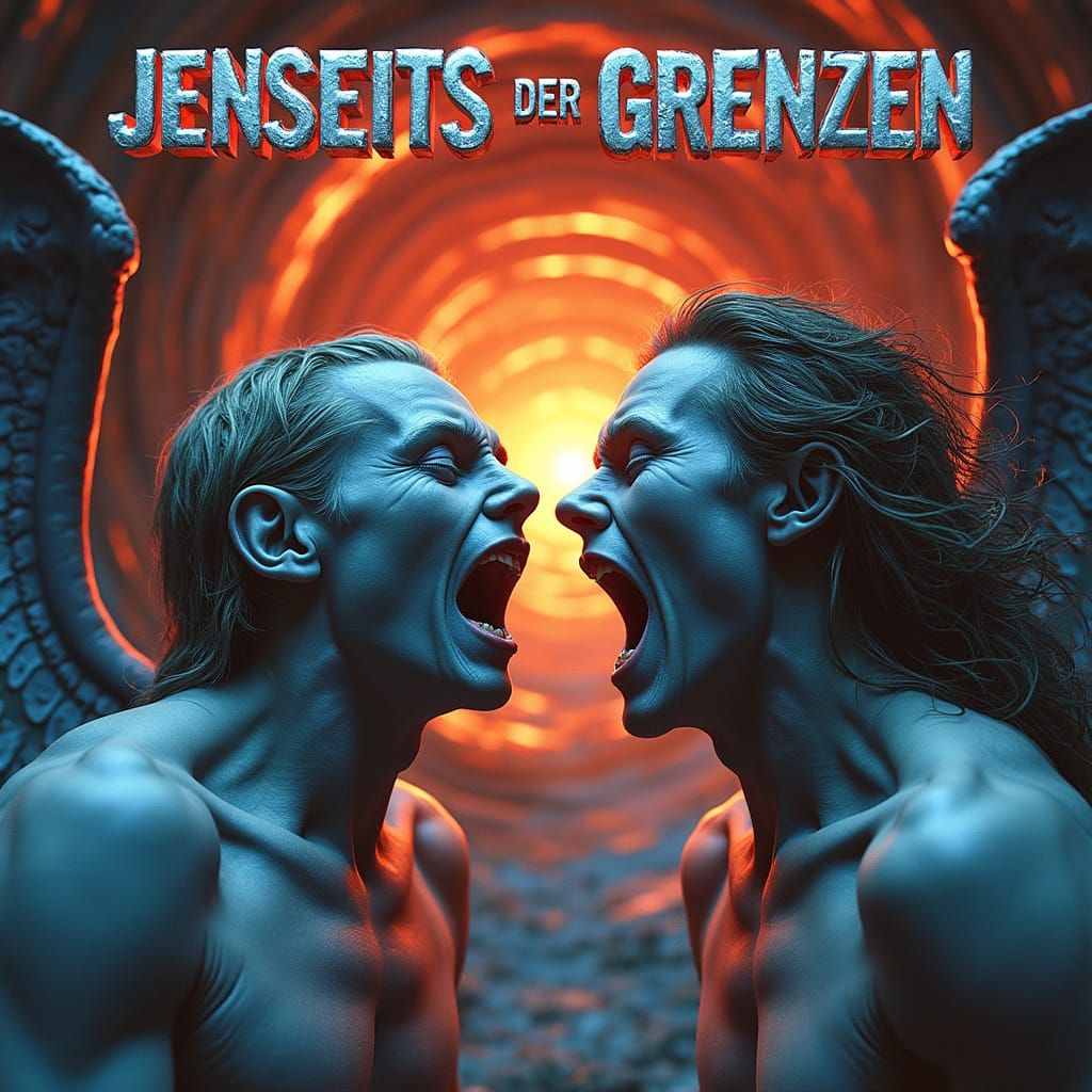 Futuristic LP Cover in Neon Photorealism Style