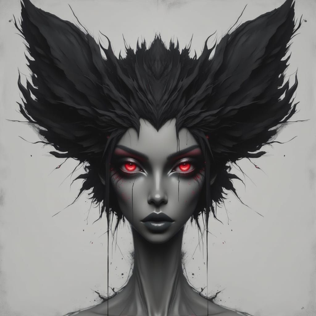 Black Vulpix Concept Art in Dynamic Lighting