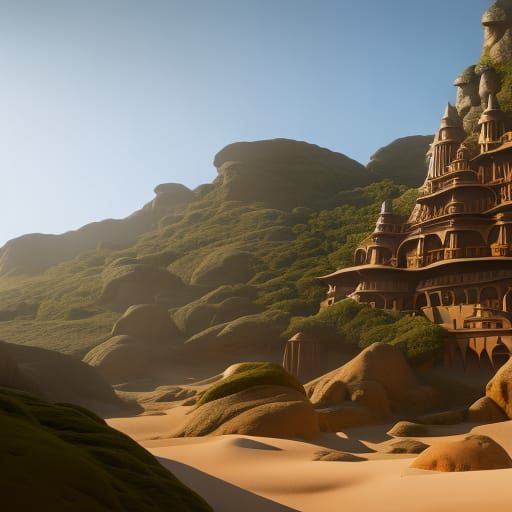 Rivendell Sand Replica: Detailed Matte Painting