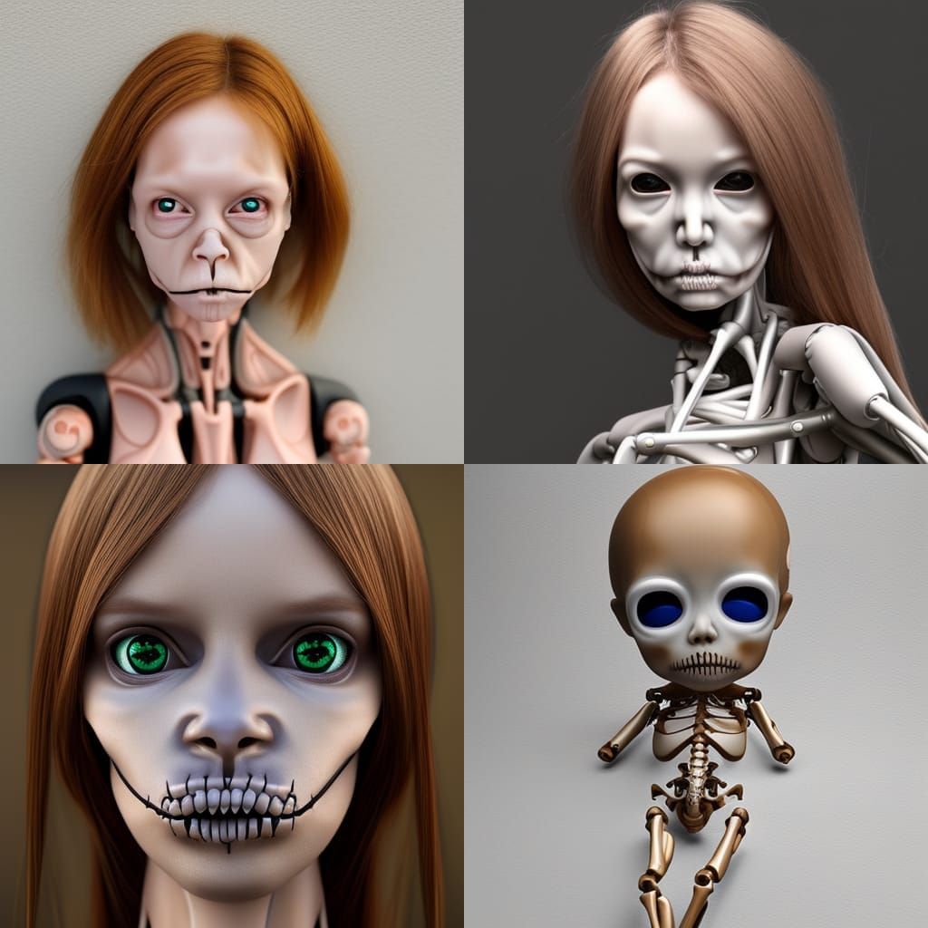 Hyperrealistic Cybernetic Doll in Soft Plastic