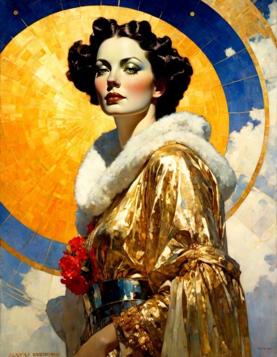 Olga Portrait in Golden Age Illustration Style