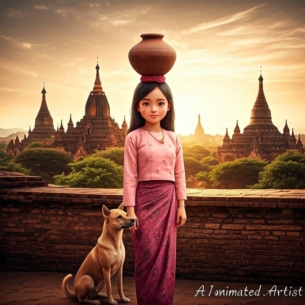 Bagan Girl with Tanaka, Cinematic Film Style