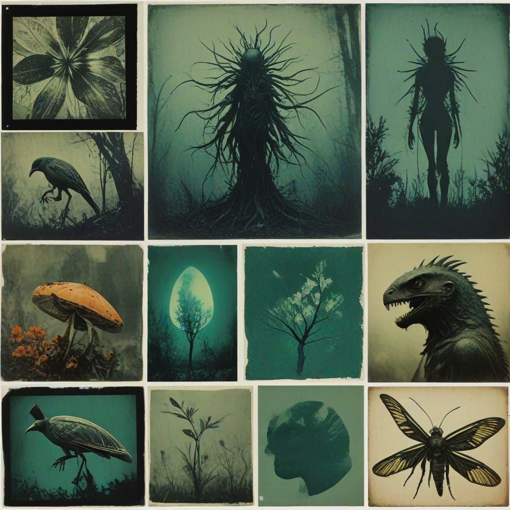 Biopunk Landscape in Vibrant Autochrome Colors