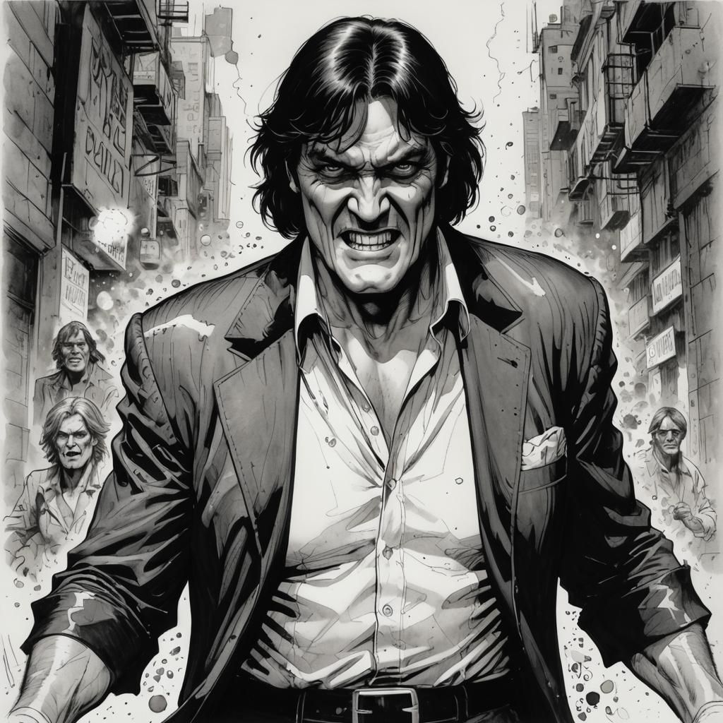 Richard Kiel Portrait in Comic Book Style