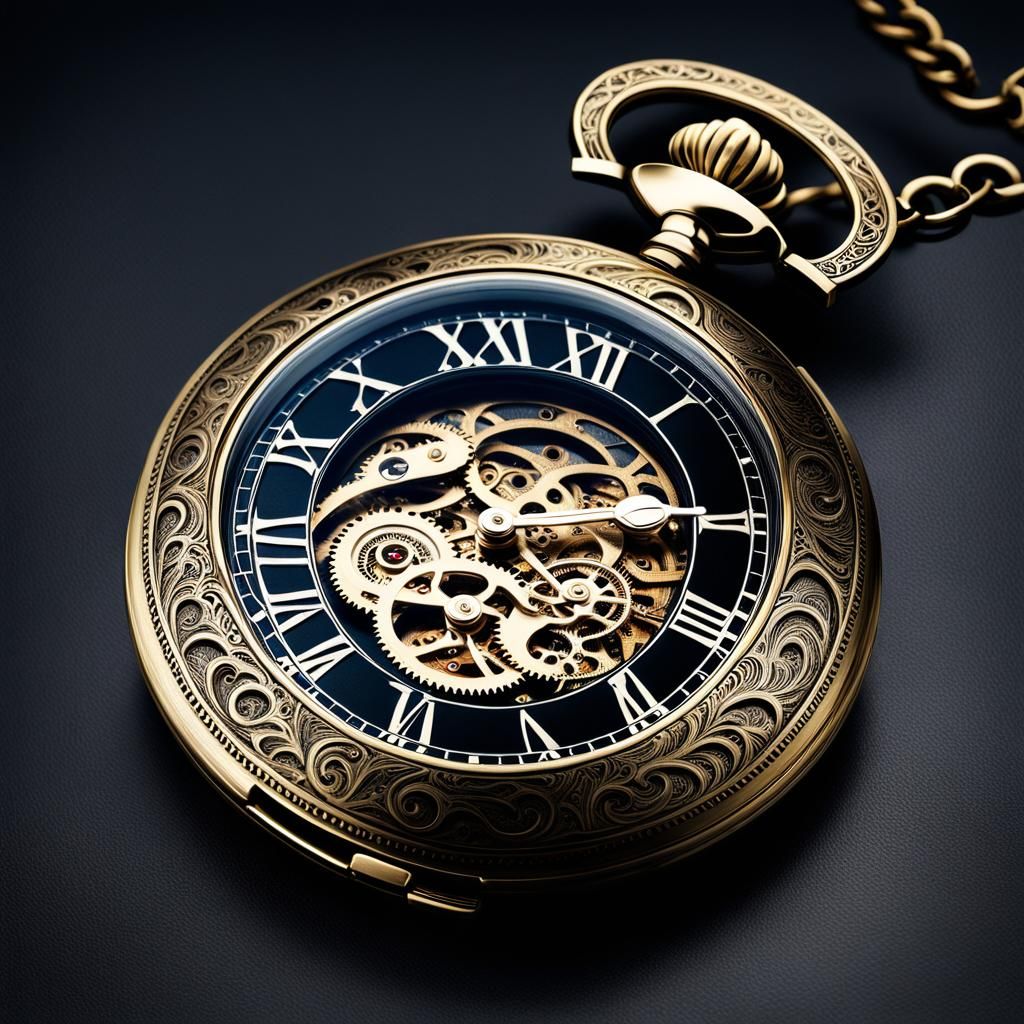 A vintage brass pocket watch