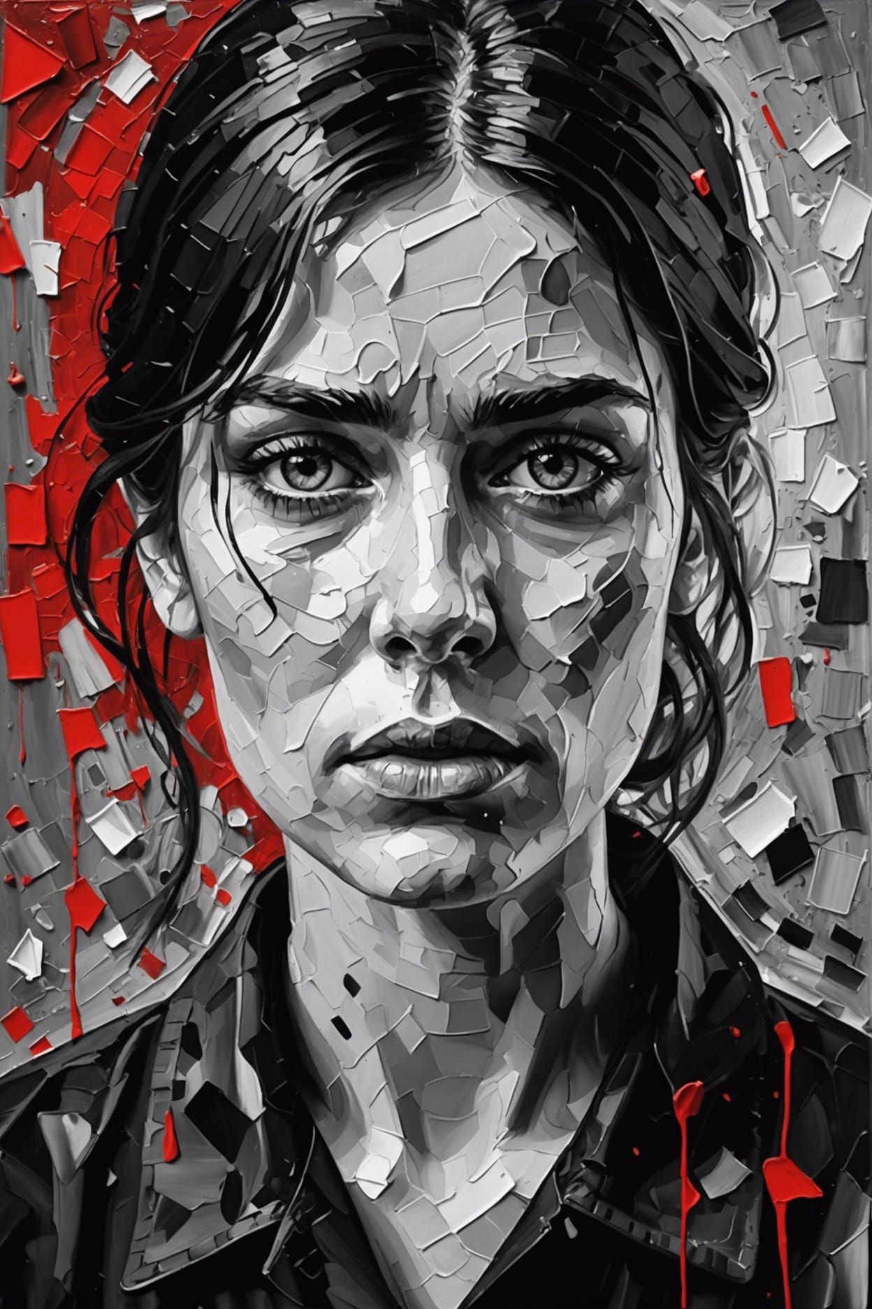 Expressive Impasto Portrait in Neo-Impressionist Style