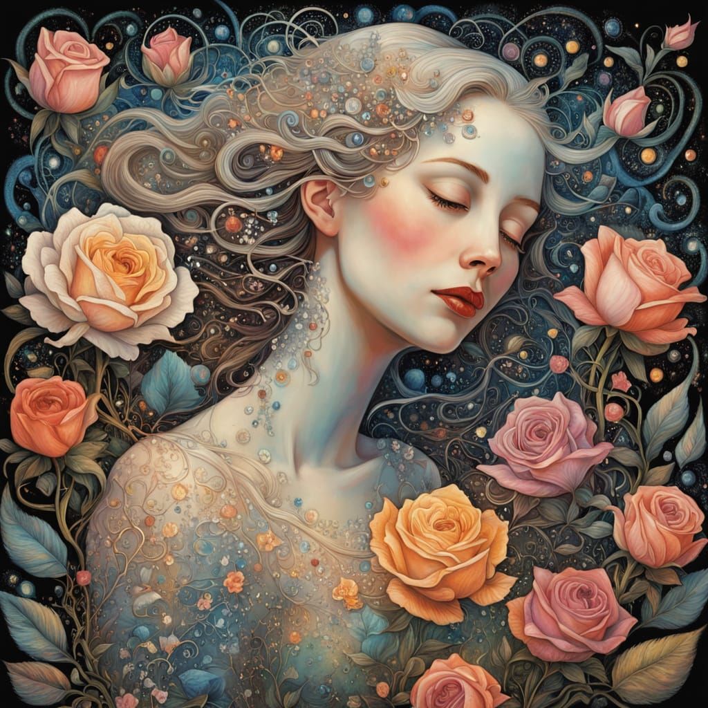 Vibrant Iridescent Aura in Whimsical, Dreamlike Quality