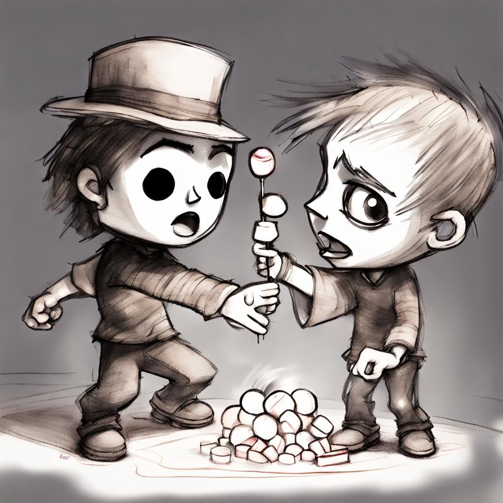 Cartoon Sylvester and Tom Fight Over Candy