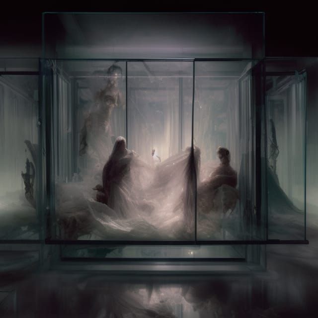 Ethereal Ghosts Trapped in Intricate Glass Boxes