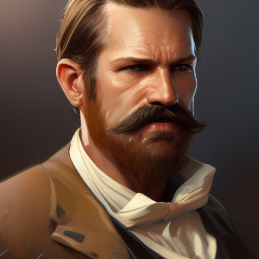 Detailed Portrait of Wyatt Earp, Trending Art