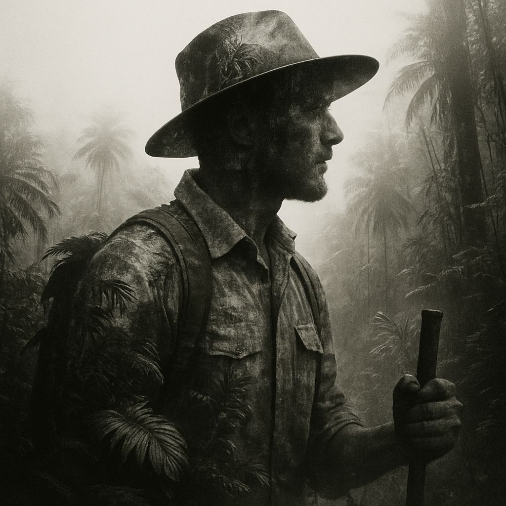 Jungle Explorer Double Exposure Image
