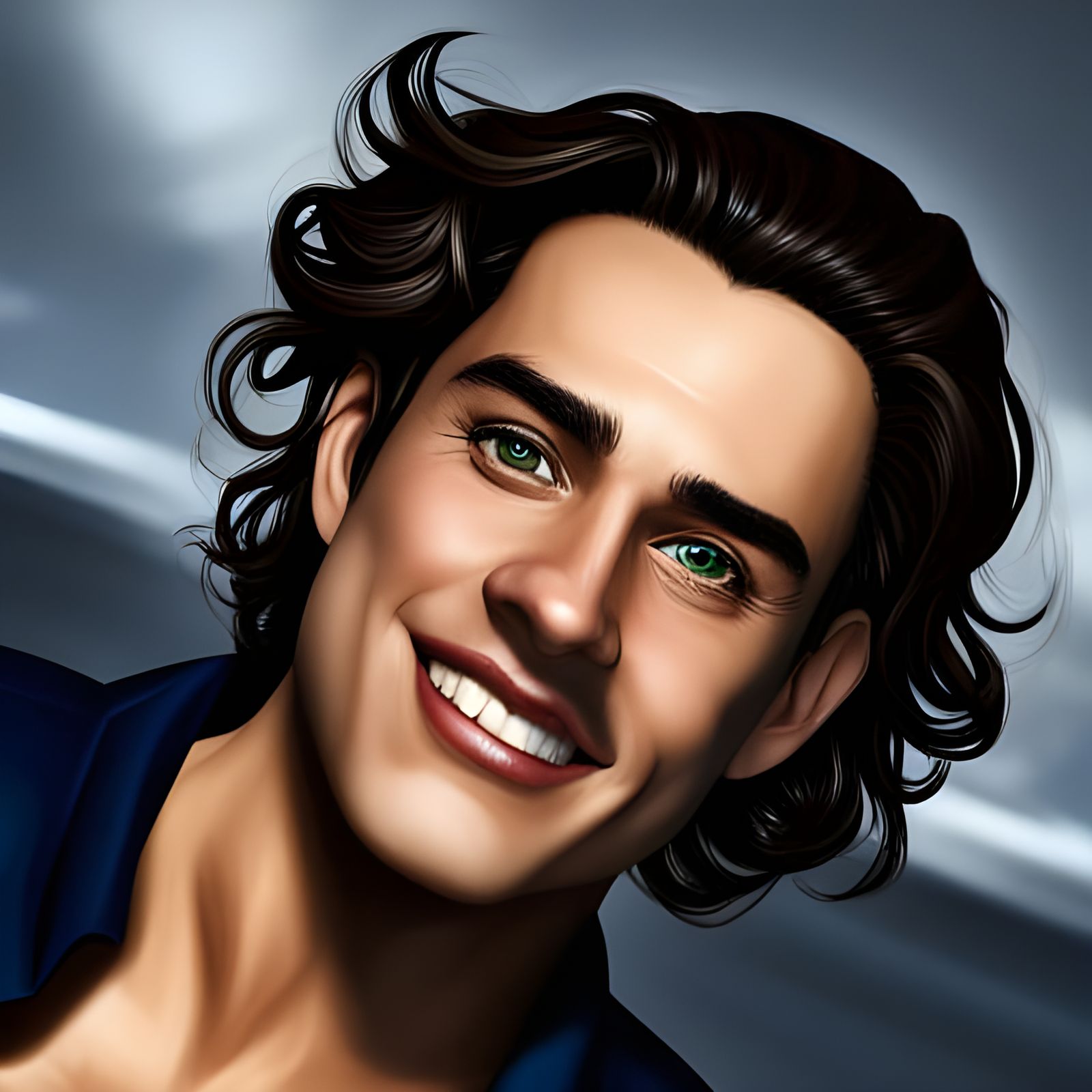 Vintage Airplane Portrait of a Handsome Man