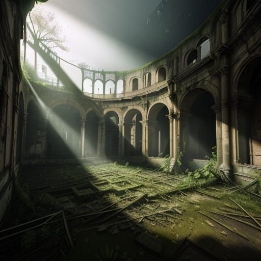 Post-Apocalyptic Rome: Abandoned Colosseum Reclaimed by Natu...