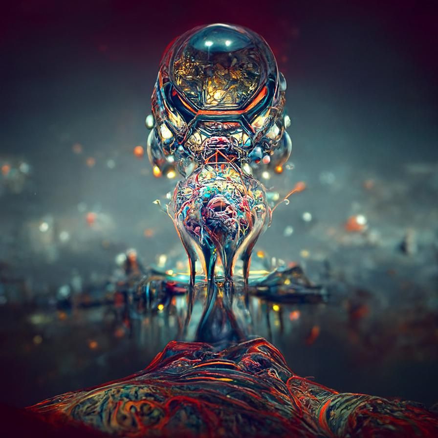 Surreal Cosmic Horror Space Scene