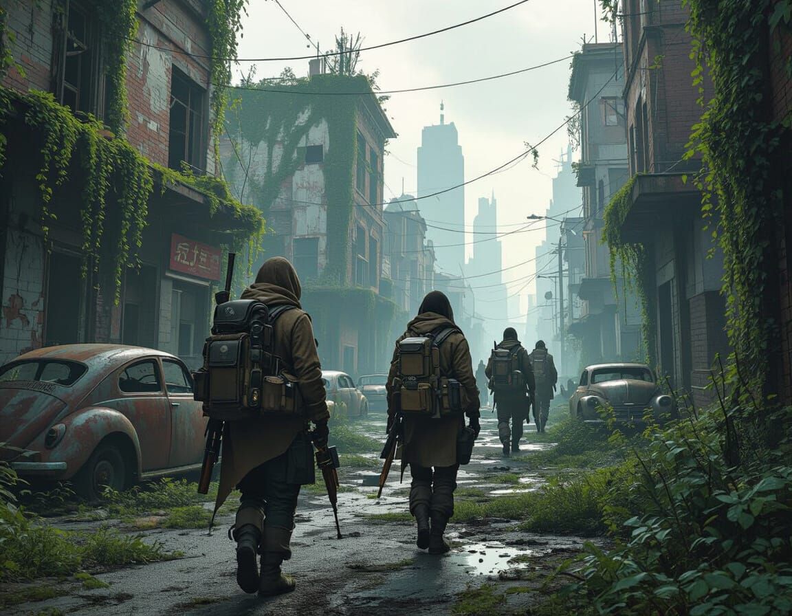 Post-Apocalyptic City Reclaimed by Nature in 4K