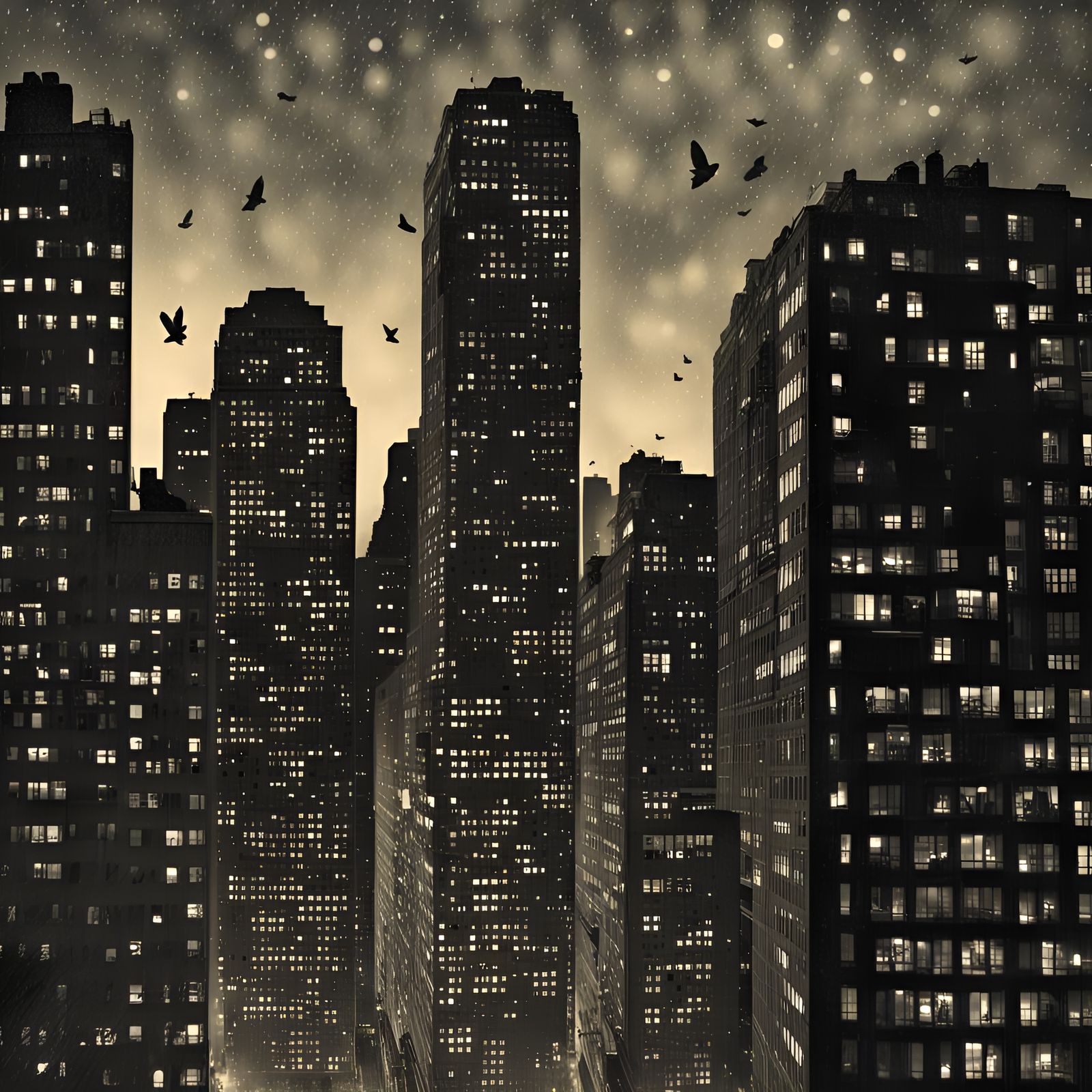 City Lights and Fireflies: A Fleeting Dream