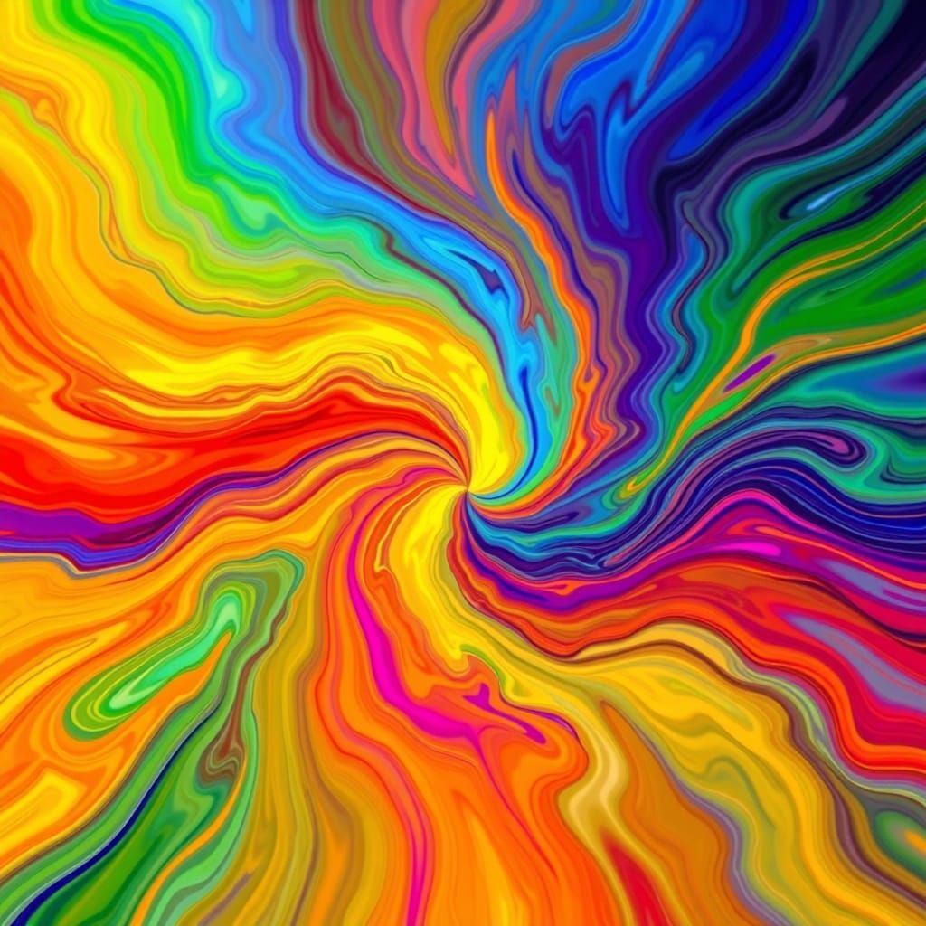 Kaleidoscopic Color Stream with Shifting Gradient