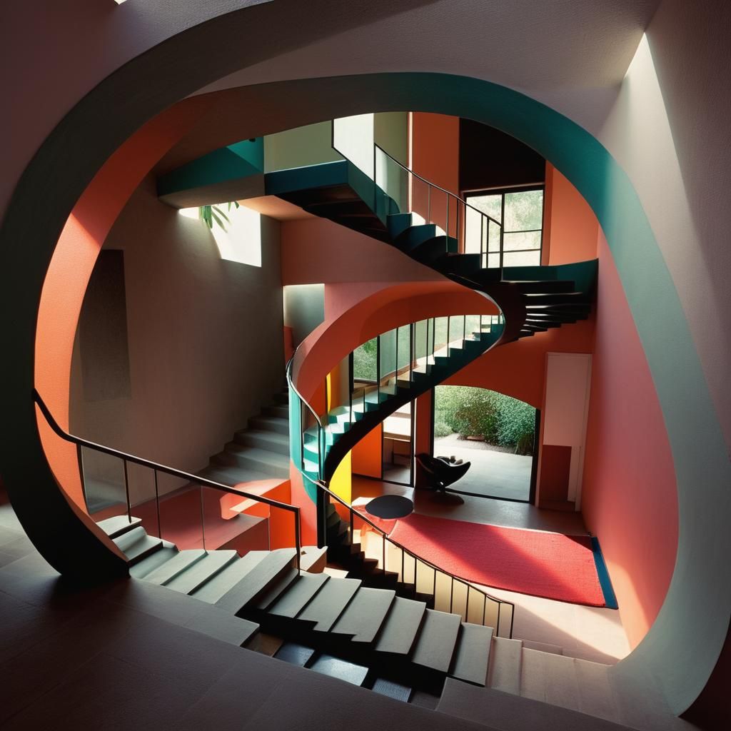 Luis Barragan Inspired Interior with Glass Walls