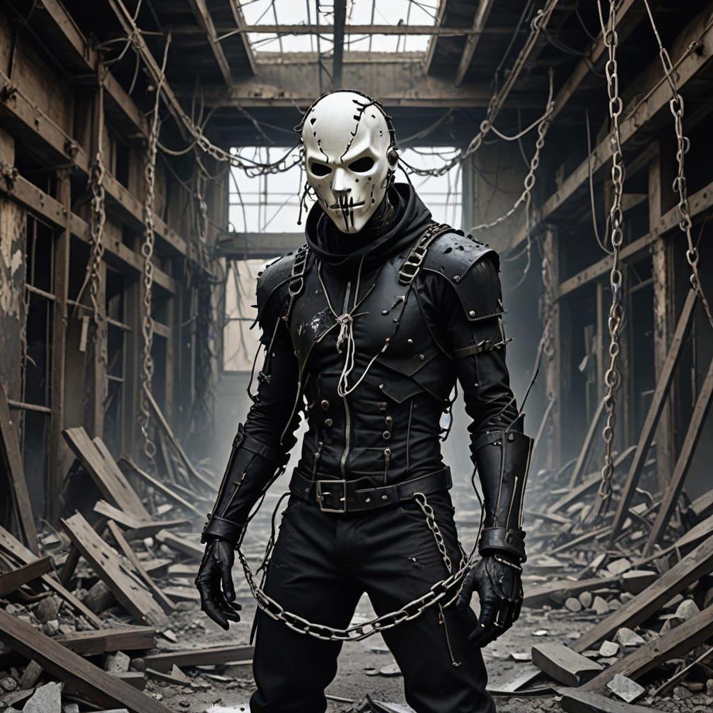 Oblivor, the symbolic avatar of the band IRON VEIL, a tormen...