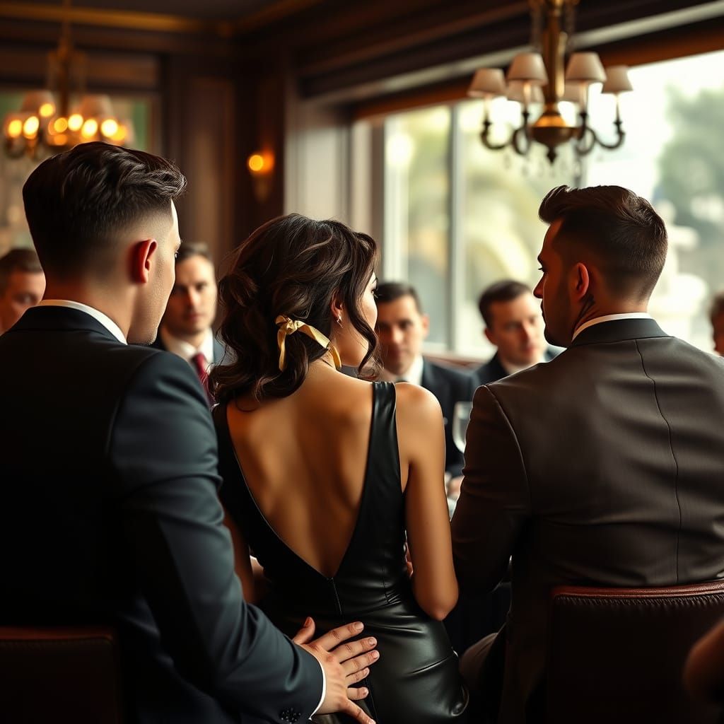 Stylish Men Gather with Magnolia and Brandon in Luxurious Se...