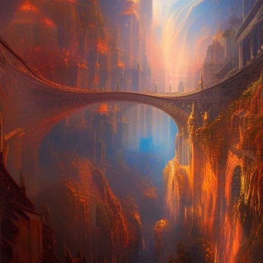 Paris Fireworks in Marbling Oil Splash Style