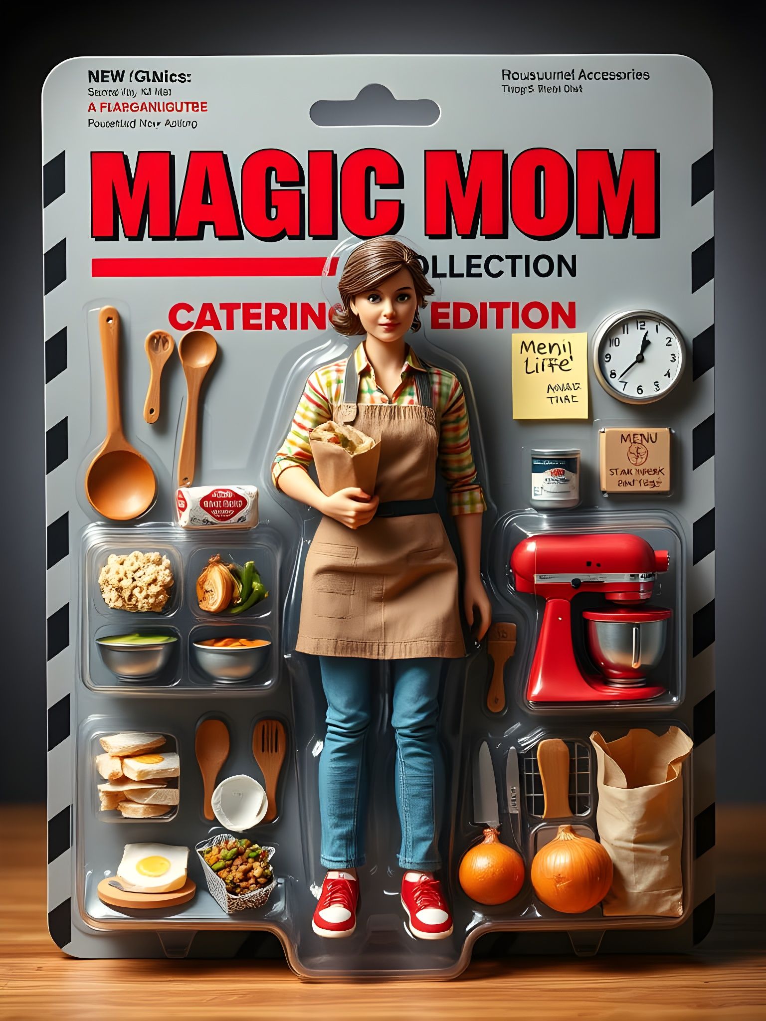 Hilarious Collectible Action Figure Package in Red-Alert Let...