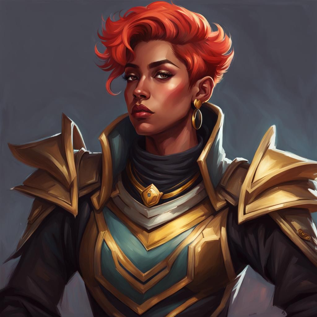Nonbinary Knight Concept Art Painting