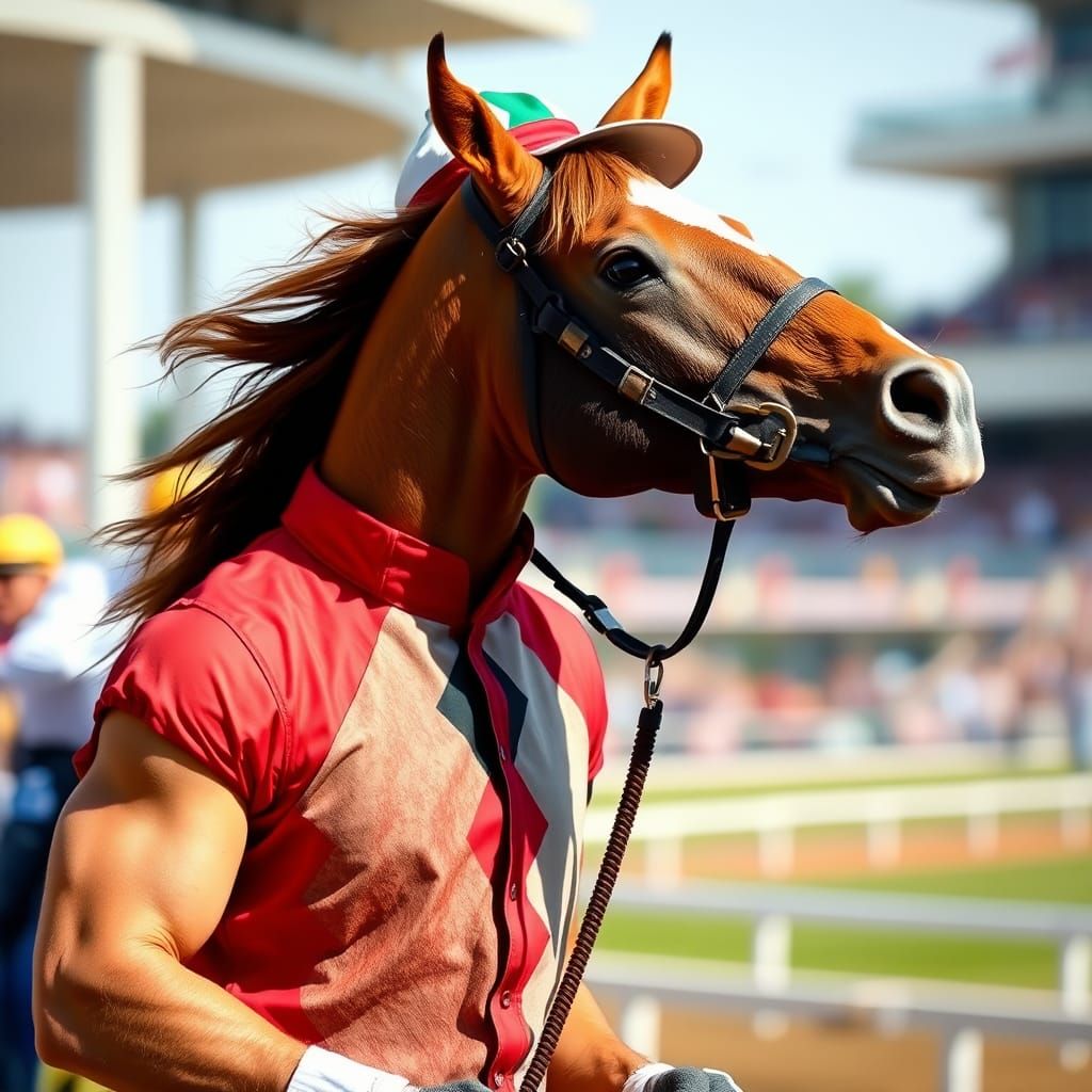 Muscular Centaur Rides in the Kentucky Derby