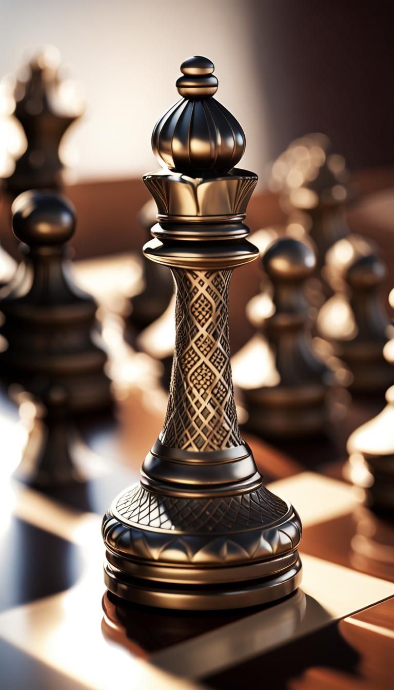 Intricate Chess Bishop in Corner of Game