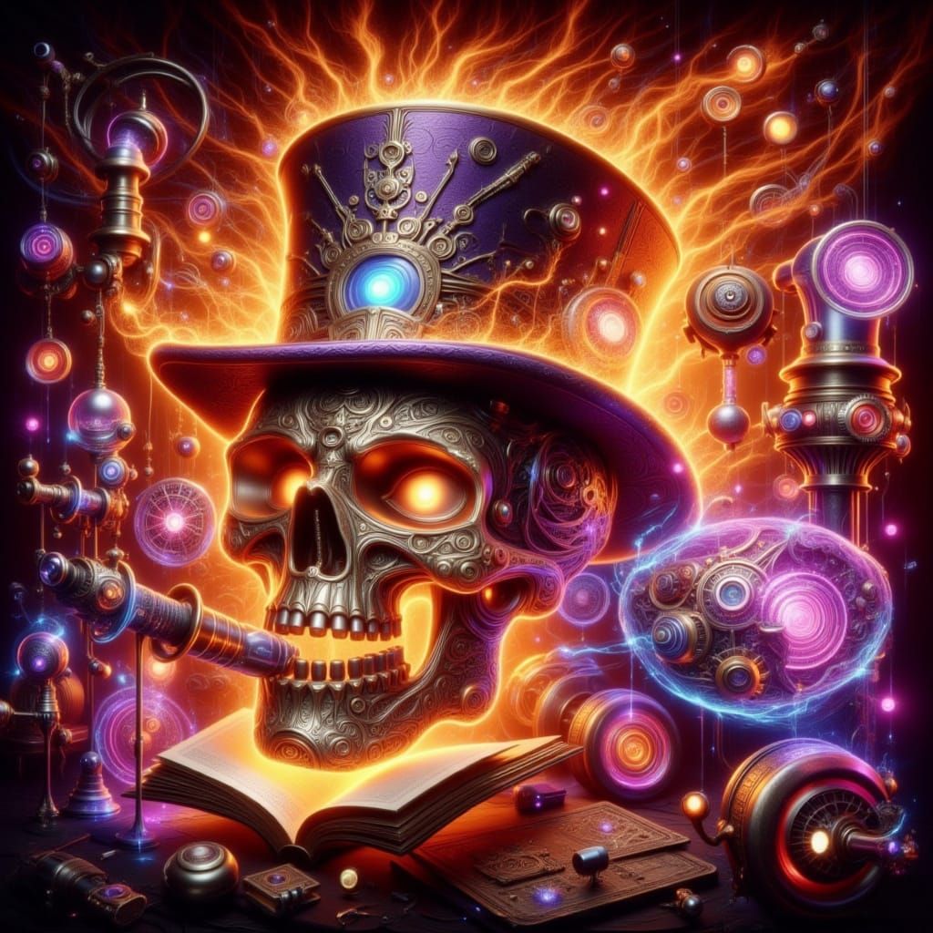 Steampunk Inventor's Laboratory in Victorian Style