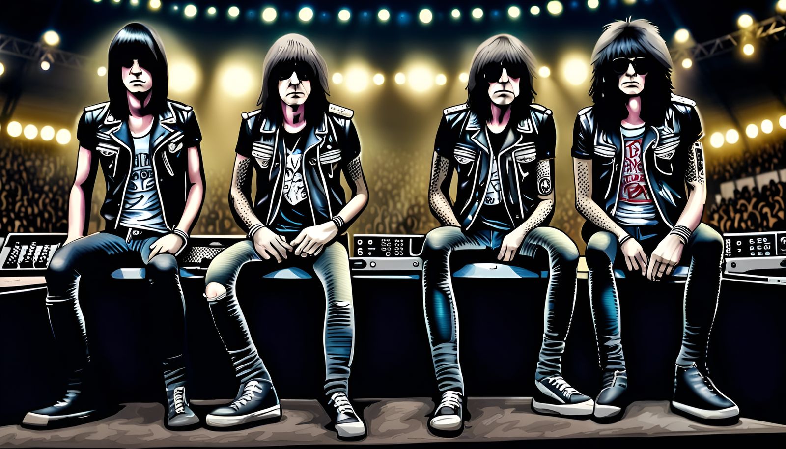 Punk Rock Concert at Maracanã Stadium, Hyperrealistic