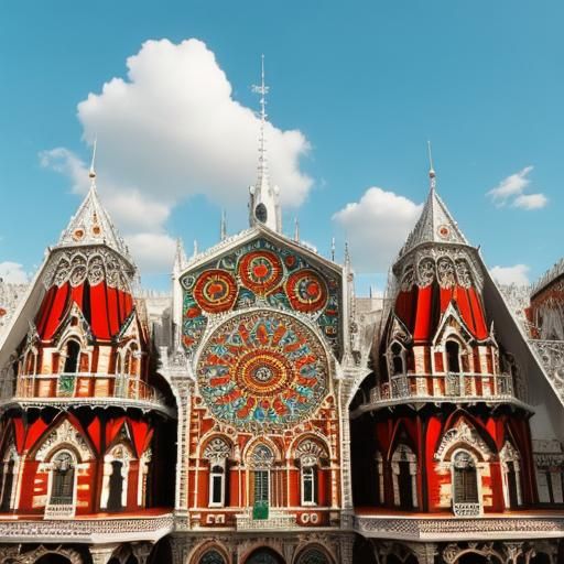 Psychedelic Fractal Square Kaleidoscope Image