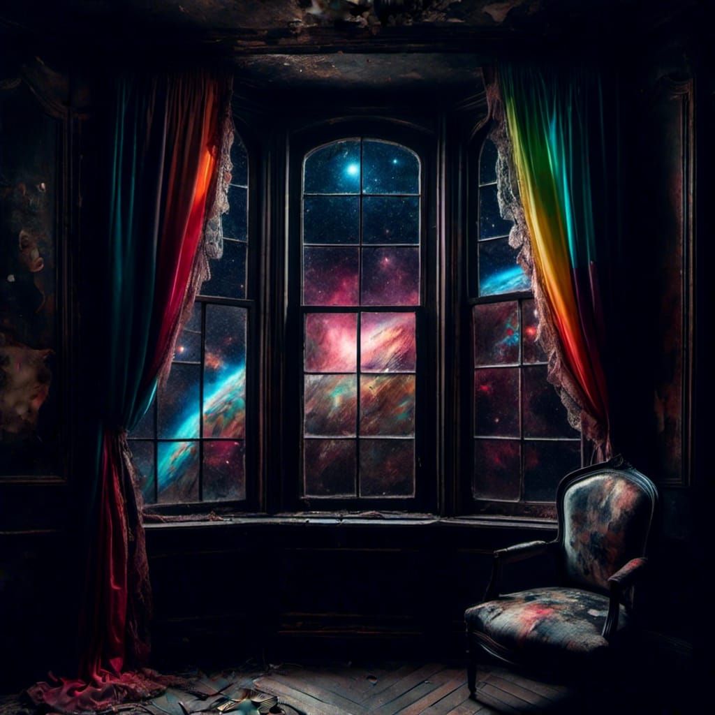 Macabre Window to a Rainbow Galaxy