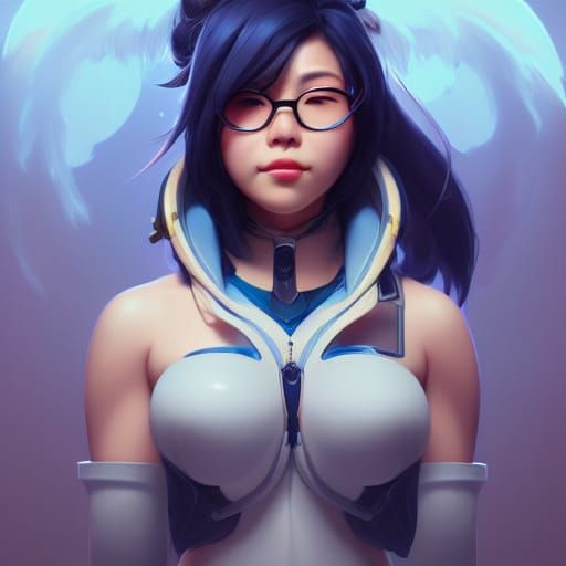 Mei from Overwatch as Art Nouveau Goddess