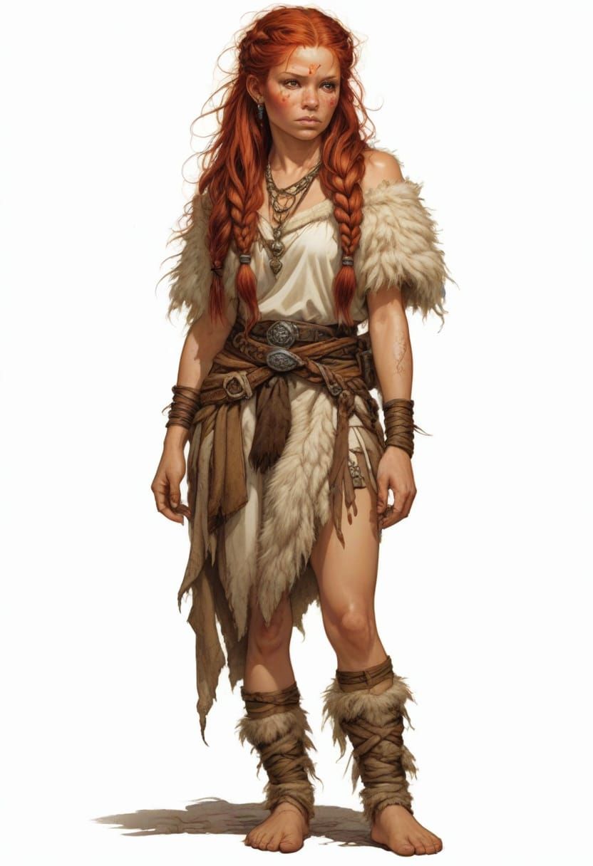 Fantasy RPG Child Character Illustration in Vallejo-Bell Sty...