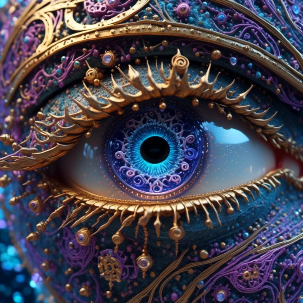 Detailed Nazar Eye with Magical Elements