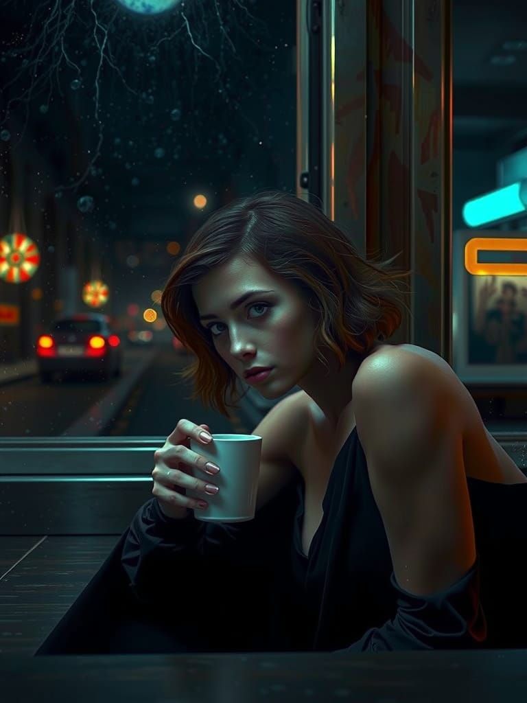 Elegant Renaissance Woman in Contemplation