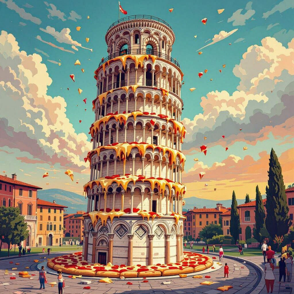 Leaning Tower of Pizza: A Culinary Landmark