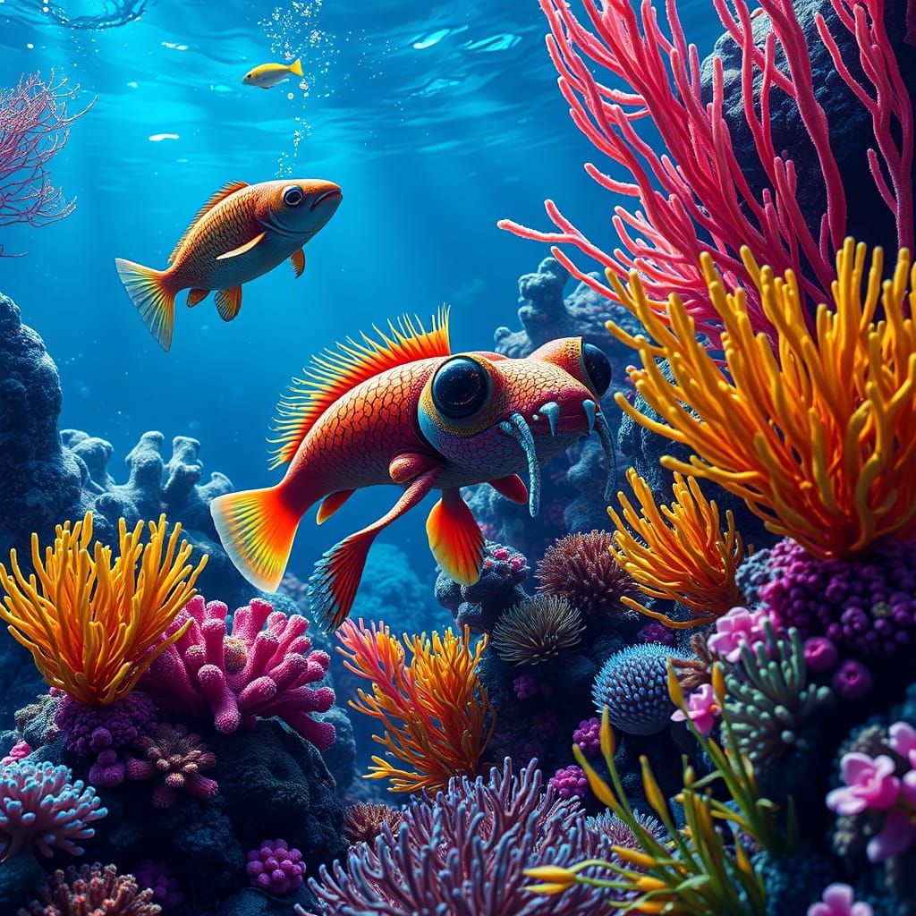 Underwater Garden: A Hyperrealistic Coral Fantasy