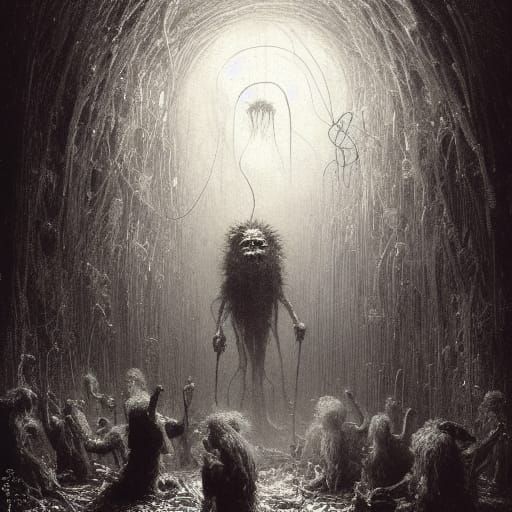 Spaghetti Yeti in Gothic Horror Style