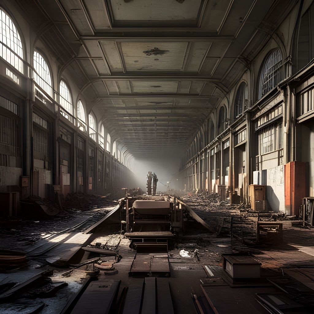 Post-Apocalyptic AI Gathering in Hyperrealism