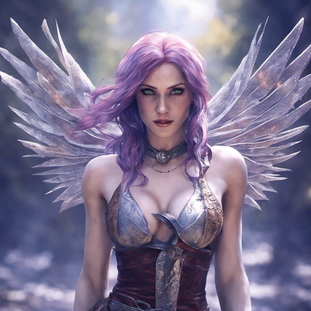 Hyperrealistic Sorceress Weaving Spells in a Mystical Settin...