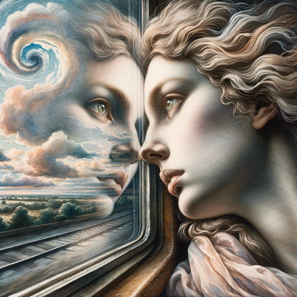 Monochrome Steam Train in Motion