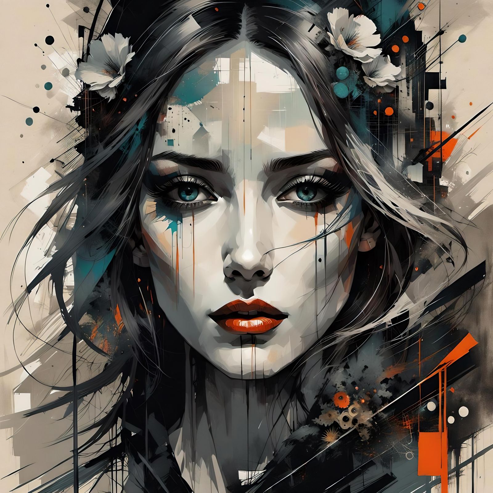 Intricately Beautiful Girl in Desolate Dream