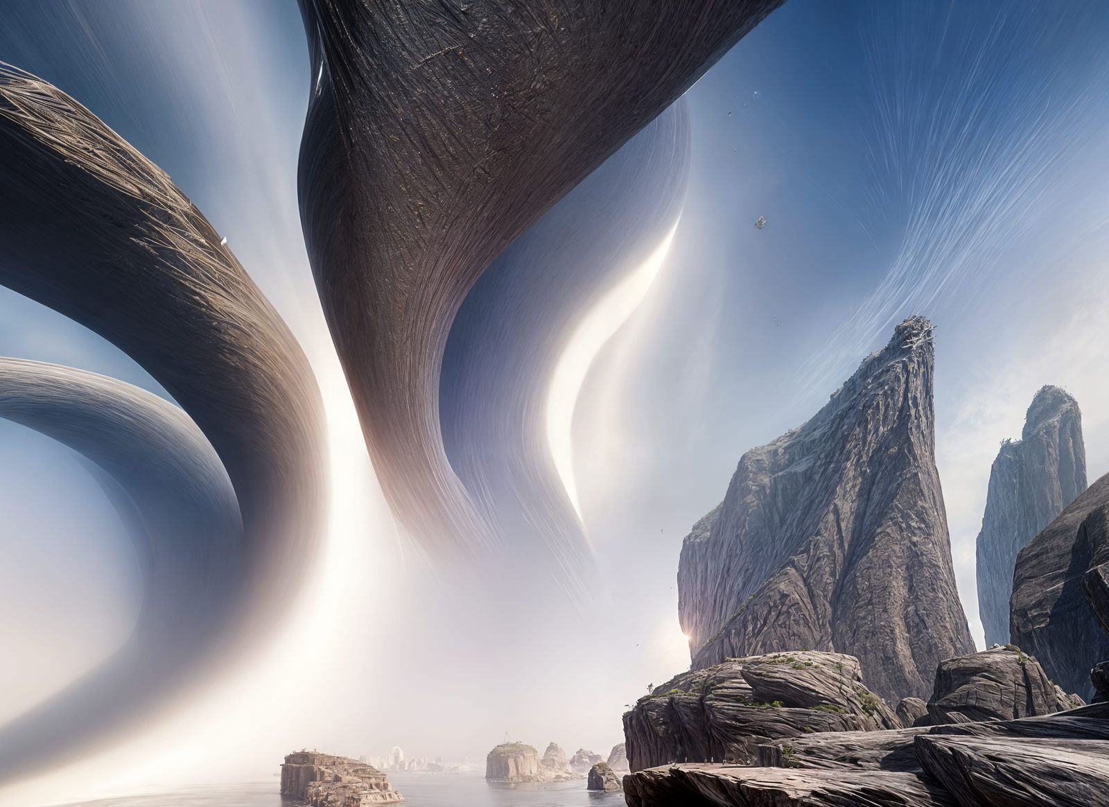 Monumental Architecture in Hyperreal Digital Art Style